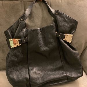 Vince Camuto Black Leather Shoulder Bag